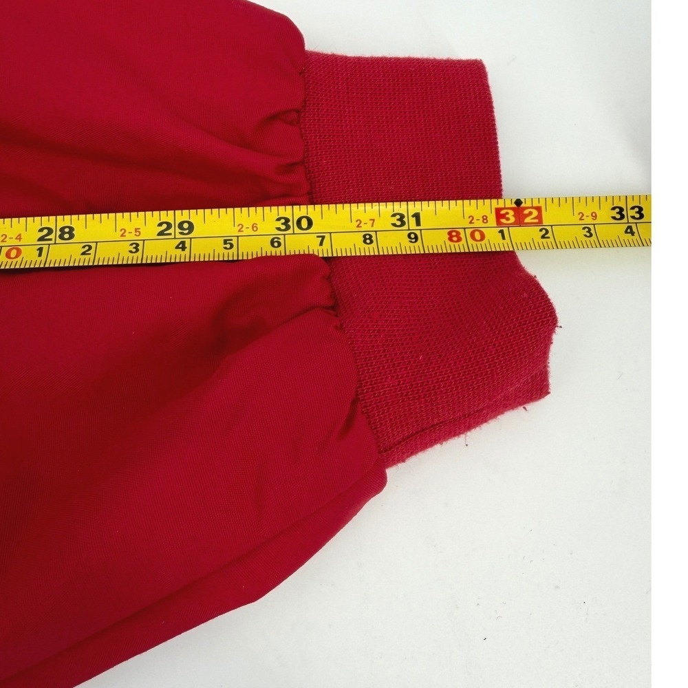 Lands End Mens Vintage Red Windbreaker Pullover V-Neck Crew Jacket Large 42-44 - Picture 9 of 9